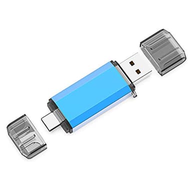 KOOTION USB C Flash Drive 128GB 2 in 1 OTG USB 3.0/Type C Thumb Drive Dual Drive USB C Memory Stick for Smartphone/Laptop/Tablet/PC - 128G, Blue - Image 1