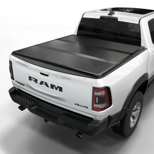 Toptiny Hard Folding Truck Bed Tonneau Cover|HTF011|Fits 2009-2026 Dodge Ram 1500 5' 7" Bed Without Ram Box (67.4") - Image 1
