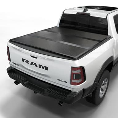 Toptiny Hard Folding Truck Bed Tonneau Cover|HTF011|Fits 2009-2026 Dodge Ram 1500 5' 7" Bed Without Ram Box (67.4") - Image 1