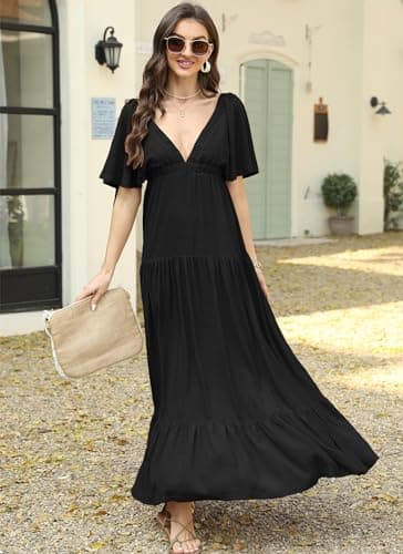 Kikibell Womens Dresses Summer FP Dress Dupes Modest Dresses for Women Long Dress with Sleeves Maxi Summer Dresses Black XS - Image 8