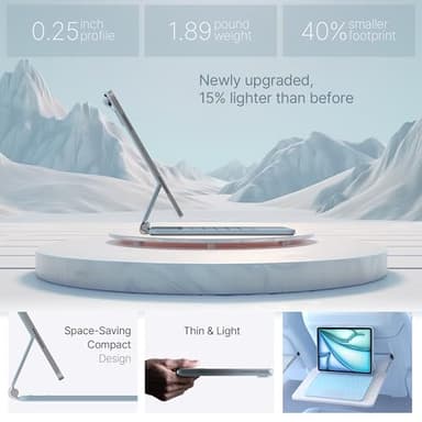 typecase Keyboard Case for iPad Air 13(M3 2025 / M2 2024) and iPad Pro 12.9 (6th, 5th, 4th,3rd Gen),Magic Keyboard, Magnetic Keyboard Case with Multi-Touch Trackpad,11 Colors Backlight,Light Blue - Image 6