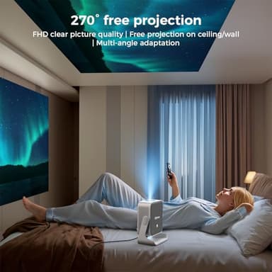 ELEPHAS 4K Smart Projector with WiFi and Bluetooth - Compatible with Google TV, Netflix, Prime Video, YouTube, Dolby Audio, Auto Focus & Keystone, 270° Rotatable, Video Projector for Indoor/Outdoor - Image 3