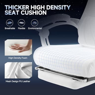 GTPLAYER Computer Chair with Adjustable Footrest, Ergonomic Gaming Chair with Headrest and Lumbar Support, Breathable Mesh Office Chair for Adults, High Back Reclining Desk Chair for Gaming and Office - Image 7