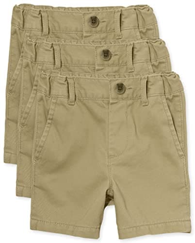 The Children's Place Baby Boys and Toddler Boys Chino Shorts, FLAX, 2T