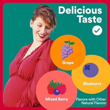 SmartyPants Organic Prenatal Vitamins for Women, Multivitamin Gummies: Probiotics, Biotin, Methylfolate, Omega 3 (ALA), Vitamin D3, C, Vitamin B12, B6, A, K2 & Zinc, Choline, 120 Count (30 Day Supply) - Image 6