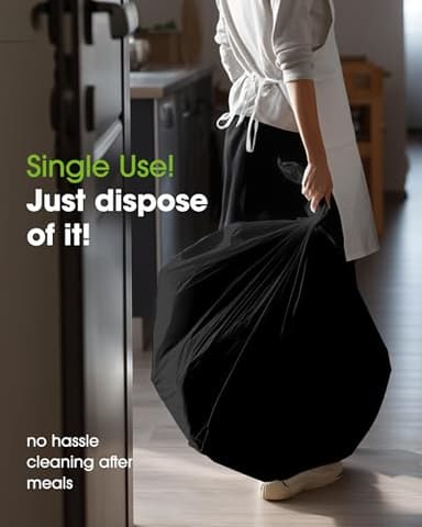 Pureegg Plastic Table Cloth Disposable 8 Pack, 54 x 108 Inch Table Cloths, Graduation Decorations Class of 2025, Graduation Party Tablecloths, Rectangle, Plastic Cover, Leakproof & Sturdy, Black - Image 5