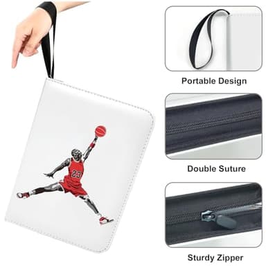 Basketball Card Binder,9 Pocket with 60 Sleeves up to 1080 Cards,Portable Waterproof Storage Book with Removable Clear Sleeves,Compatible with Basketball Cards 2024-2025 - Image 4