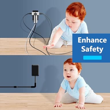 LIDER Outlet Extender with 3 Receptacles, 21W USB Type-A, and 2 USB Type-C, Ultra-Thin Wall Plate Plug with Cord Extender, 3-Outlet Power Strip, Flat-Face, Slim Design, ETL-Listed, 3ft Cord, Black - Image 6