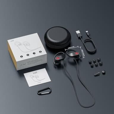 Boean Bluetooth Headphones, IPX7 Waterproof Wireless Headphones 16H Playtime Earphones Wireless Earbuds Stereo Sound Isolation Headsets for Sports, Gym, Workout - Image 8