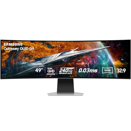 Samsung 49" Odyssey OLED G9 (G95SC) Series Curved Smart Gaming Monitor w QD-OLED, 240Hz, 0.03ms, AMD Freestyle Premium Pro, G-Sync Compatible, Dual QHD, Neo Quantum Processor Pro, LS49CG954SNXZA - Image 1