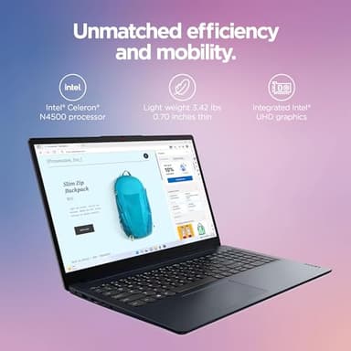 Lenovo IdeaPad Laptop Computer 2025, 15.6" Display, 12GB RAM, 1.1TB Storage (500GB SSD + 128GB eMMC + 500GB Ext), Intel Dual Core Processor, Long Battery, MarxsolAccessory, 1 Year Office 365, Win 11 - Image 7