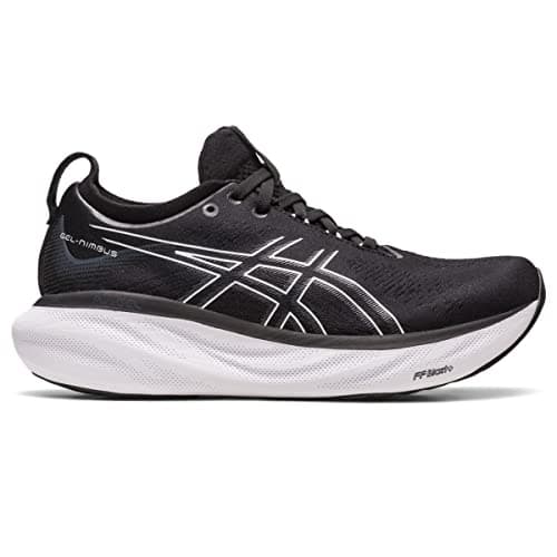 ASICS Women's Gel-Nimbus 25 Running Shoes, 12.5, Black/Pure Silver - Image 1