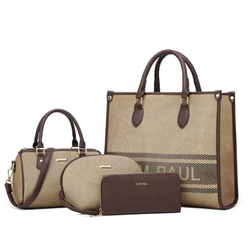 Women Fashion Handbag Wallet Tote Bag Shoulder Bag Top Handle Satchel Purse Set - Image 1