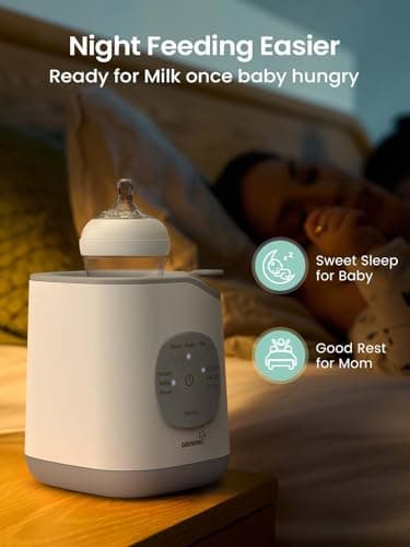 GROWNSY Bottle Warmer, Baby Bottle Warmer Fast for Breastmilk & Formula, Accurate Temperature Control, Milk Warmer for All Bottles with Thaw, Sterilizing, Keep Warm, Heat Food - Image 6