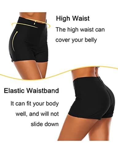 Tournesol Women's Swim Shorts Tummy Control Bathing Suit Bottoms High Waist Swimsuit Boy Shorts Swimming Bottoms - Image 4