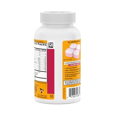 Airborne Vitamin C 1000mg (per Serving) - Very Berry Chewable Tablets (116 Count in a Bottle), Gluten-Free Immune Support Supplement, with Vitamins A C E, Zinc, Selenium, Ginger, Antioxidants - Image 8