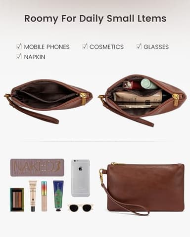 LOVEVOOK Laptop Tote Bag for Women, Vintage Leather Work Bags 17 inch Laptop Bag, Waterproof Professional Computer Bag Business Office Briefcase Large Shoulder Bag Handbag, Brown - Image 8