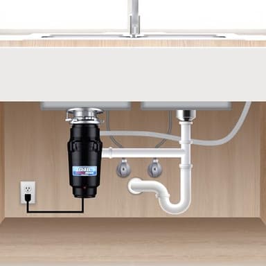 Waste Maid 10-US-WM-048-3B Garbage Disposal Anti-Jam Stainless Steel Food Waste Grinding System, 1/3 HP Compact, Black - Image 7