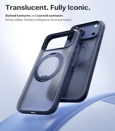 TORRAS 360 Magnetic Stand for iPhone 17 Pro Max Case, [Fit for MagSafe] [4X Military-Grade Protection] Slim Case for iPhone 17 Pro Max, 6.9", Translucent Deep Blue, Ostand O3 Fitness Series - Image 9