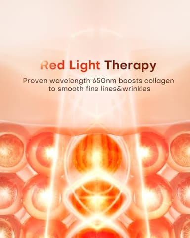 NEWKEY Red Light Therapy Mask for Face,7 Colors LED Face Mask Light Therapy, At-Home Photon Skin Care Beauty Mask for Anti Wrinkles Acne Reduction - Image 5