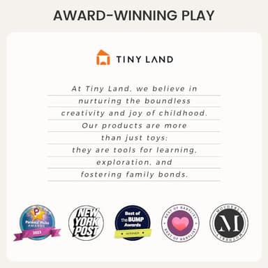 Tiny Land Montessori Baby Toy Set 4-6 Months – Early Learning Motor Skills Development Kit with 4-in-1 Soft Cloth Book, Spinning Rainbow Toy, Silicone Blocks and Baby Tissue Box - Image 7