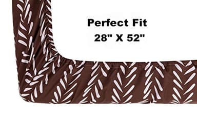 4 Pack Woodland Forest Animals Wood Neutral Unisex Fitted Baby Crib Sheets Set for Baby Boys or Girls - Image 6