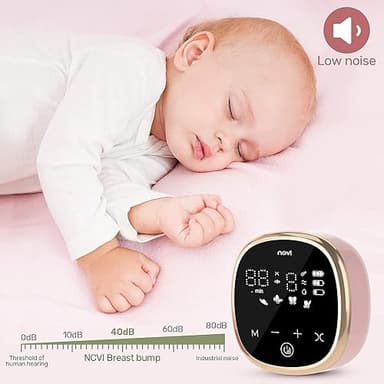 NCVI Electric Breast Pump 8782, Portable Hospital-Grade Double Pump with 4 Modes & 9 Levels, Anti-Backflow, Rechargeable Quiet Breastfeeding Pump for Efficient Comfortable Use at Home, Work or Travel - Image 8