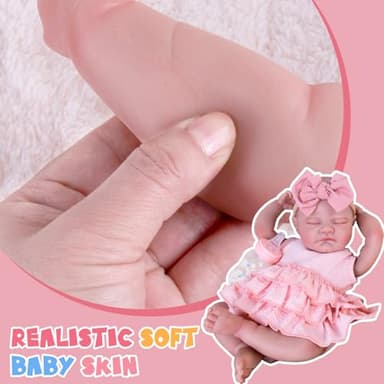 Aori Reborn Baby Dolls Realistic - Lifelike 20 Inches Newborn Baby Doll Girls with Poseable Limbs and Feeding Kit Included, Nice Gift for Kids 3+ - Image 3