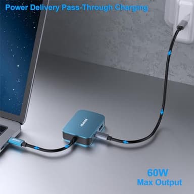 BENFEI USB C HUB 4-in-1, USB Type-C to HDMI VGA Adapter, USB C to USB Adapter, USB Type-C Power Delivery, Compatible with iPhone 15 Pro/Max, MacBook Pro/Air 2023, iPad Pro, iMac, S23, XPS 17 - Image 7