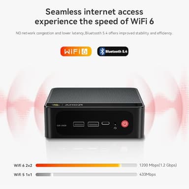Beelink SER5 MAX Mini PC,AMD Ryzen7 6800H(8C/16T,up to 4.7GHz),Mini Computer 32GB LPDDR5 RAM 500GB M.2 SSD Graphics 12core 2200MHz,Support 4K Triple Display/HDMI+DP+Type-C/Wifi6/BT5.4/2.5G LAN/USB3.2 - Image 8