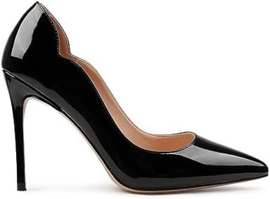 COLETER Women's 4 Inch Pumps Pointy Toe Wedding Dress Shoes Slip on Stiletto Pumps - Image 2