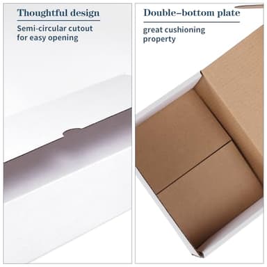 ZBEIVAN 7x5x3 White Shipping Boxes Set of 25, Corrugated Cardboard Mailer Boxes for Packaging Small Business Mailing Gifts - Image 4