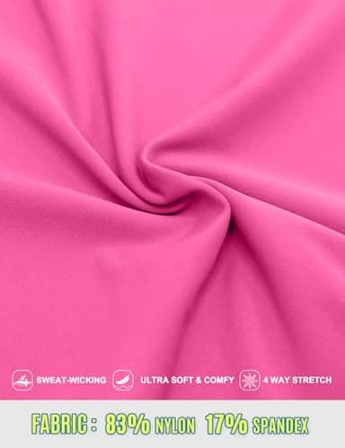 Womens Tennis Dress, Athletic Dress with Built-in Bra & Shorts Pockets Summer Dresses for Women Golf Outfits for Workout Hot Pink - Image 5