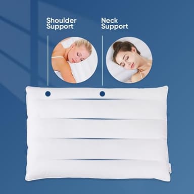 MINUPWELL Ultra Flat Pillows for Sleeping Thin, 7D High Support 2.5 inch Height Ultra Thin Pillows,Slim Bed Pillows for Stomach Sleeper,Standard Size -18x26 in - Image 3