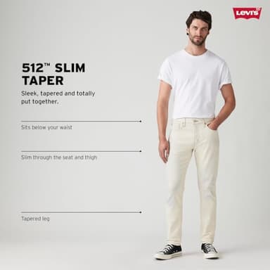 Levi's Men's 512 Slim Taper Fit Jeans, Sin City-Stretch, 33W x 32L - Image 4