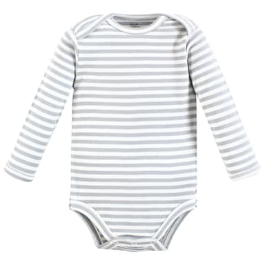 Touched by Nature Unisex Baby Organic Cotton Long-Sleeve Bodysuits, Classic Safari, Preemie - Image 7