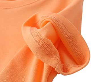 Little Girls Short Sleeve Swing Dress Kids A-Line Skater Twirl Summer Casual Dresses (Orange,4T) - Image 5