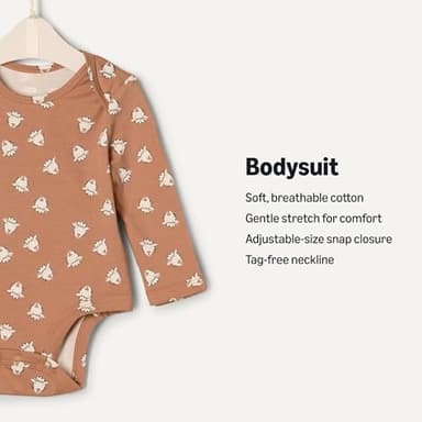 Amazon Essentials x Sofia Grainge Unisex Babies' Long Sleeve Crew Neck Bodysuit, Pack of 3, Ivory/Lamb Faces/Rabbits, 0-3 Months - Image 2