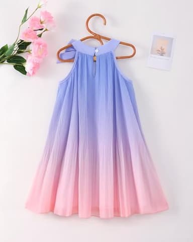 Toddler Girl Tulle Dresses 4T 5T Girl Clothes Ruffle Purple Pink Prom Dress Ombre Summer Toddler Outfits Birthday Beach Sundress for Girl 4 5 Year Old - Image 4