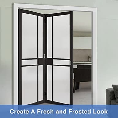 Volcanics Frosted Glass Window Privacy Film, Removable Static Cling Bathroom Window Film, Heat Control UV Blocking, Peep-Proof, Ideal for Home Office 35.4 x 39.3 Inches - Image 3