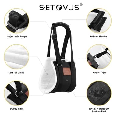 S-ETOVUS Dog Sling for Large Dogs Hind Leg Support, Magic Tape Dog Lift Harness, Soft Dog Support Harness for Back Legs, Hip Support Harness to Help Senior, Injured, Disabled and After ACL Surgery - Image 2