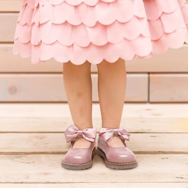 shoeslocker Toddler Girl Dress Shoes Little/Big Girl Mary Jane Shoes Wedding Party Girls Princess Flat Shoe Pink Size 12 - Image 3