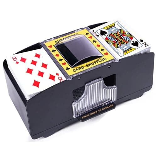 Rareidel Automatic Card Shuffler 2 Deck, Battery Operated Card Dealer Machine, Electric Casino Card Shuffler for UNO, Blackjack, Texas Hold'em, Home Card Games - Image 1