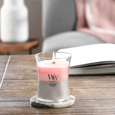 WoodWick Medium Hourglass Candle Shoreline Trilogy Scent 9.7oz Crackles as it burns Premium Soy Blend Perfect for gifting - Image 4
