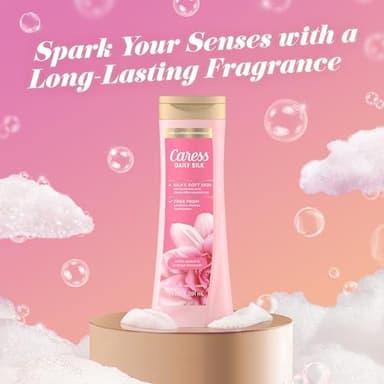 Caress Body Wash for Women, Daily Silk White Peach & Orange Blossom, Shower Gel Body Wash Moisturizing for Noticeably Silky, Soft Skin, 20 fl oz, 4 Pack - Image 6