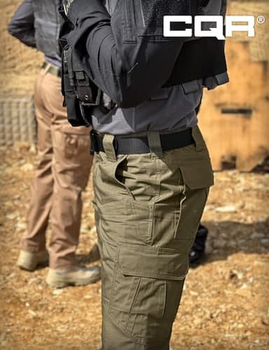 CQR Men's Tactical Pants, Water Resistant Ripstop Cargo Pants, Lightweight EDC Work Hiking Pants, Outdoor Apparel, Raider Soil Green, 36W x 32L - Image 5