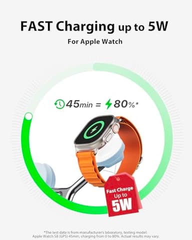 3-in-1 Wireless Charging Station for Apple Devices - Fast Charging Station for iPhone and Watch, Stable Charger Stand for iPhone 12-15 & iPhone 16 & iWatch & AirPods, Adapter Not Included - Image 2