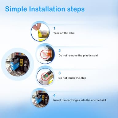 INKOKU LC401XL Compatible for Brother LC401 Ink Cartridges High Yield Work with Brother MFC-J1010DW MFC-J1012DW MFC-J1170DW Printer (Black Cyan Magenta Yellow, 4 XL Combo Pack) - Image 6