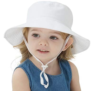 MaxNova Baby Sun Hat Toddler Summer UPF 50+ Baby Girl Bucket Hat Wide Brim Beach Hats for Baby Boys 2-7Years - Image 6