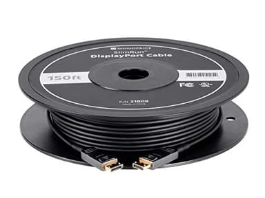 Monoprice DisplayPort Cable - 32.4Gbps, 8K@30Hz, 5K@60Hz, 4K@120Hz, HDR, AMD FreeSync 2.0, Fiber Optic, AOC, 100 Feet - SlimRun AV Series - Image 4